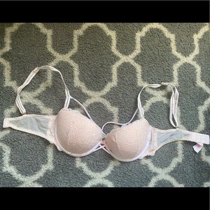 Pink push up bra